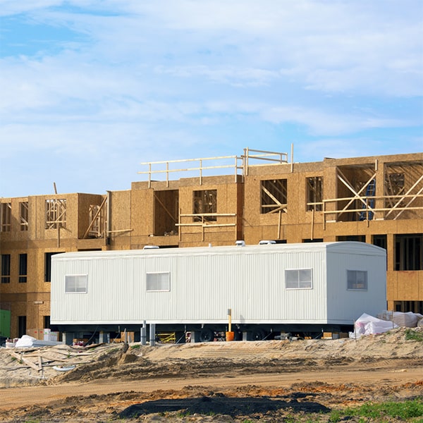 construction site office trailers are often used as temporary administrative offices, meeting spaces, and break rooms for construction crews